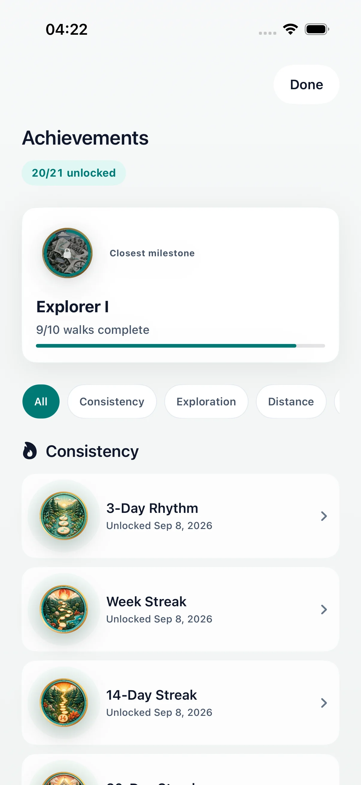 DailyWander: mark your milestones