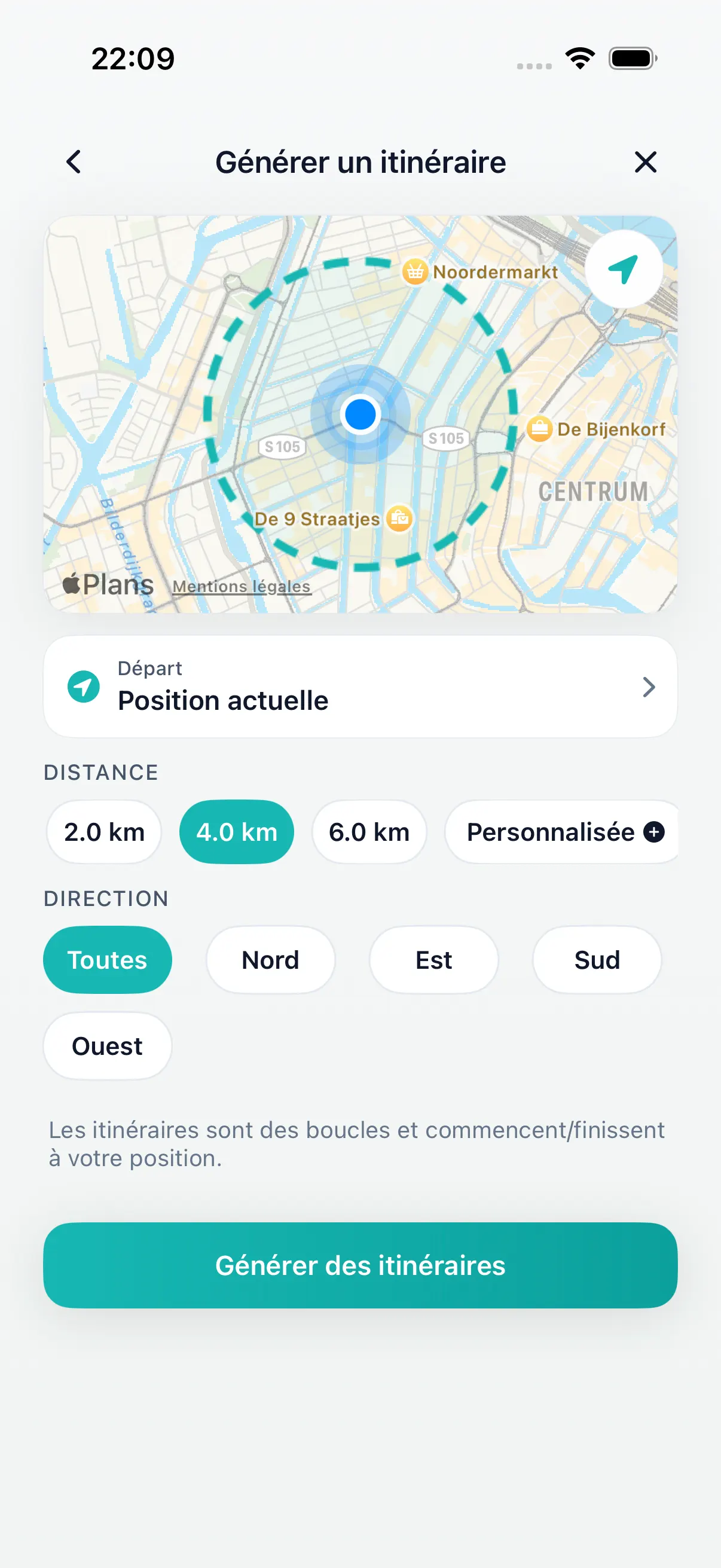 Parcours en boucle