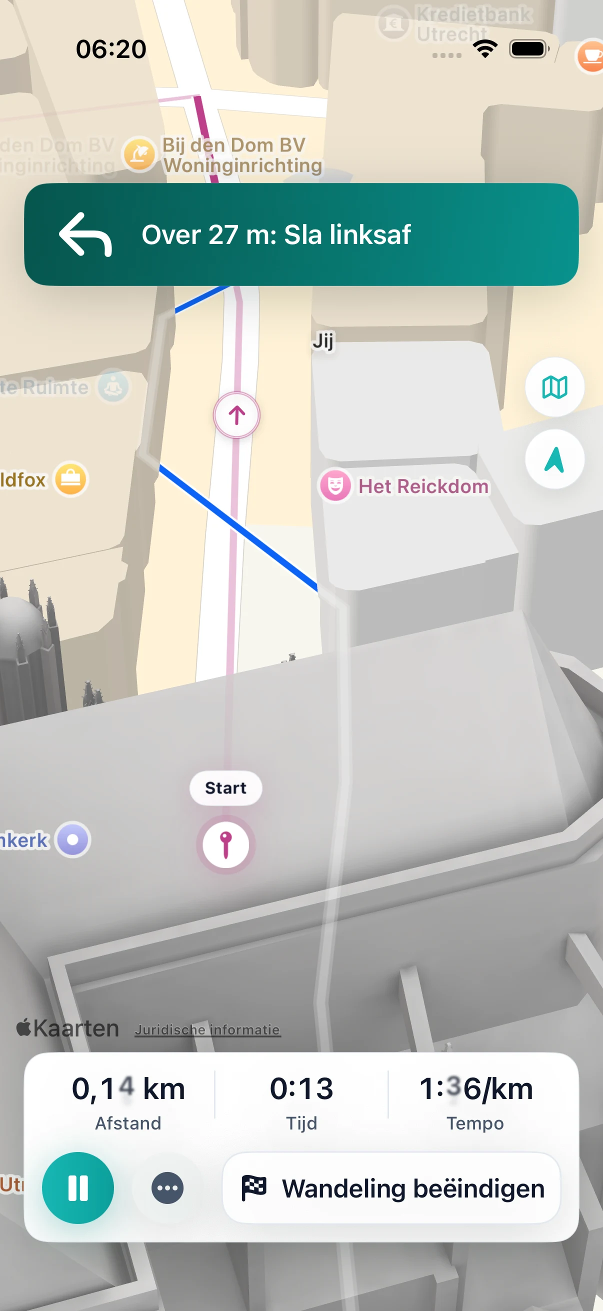DailyWander afslag-voor-afslag wandelnavigatie